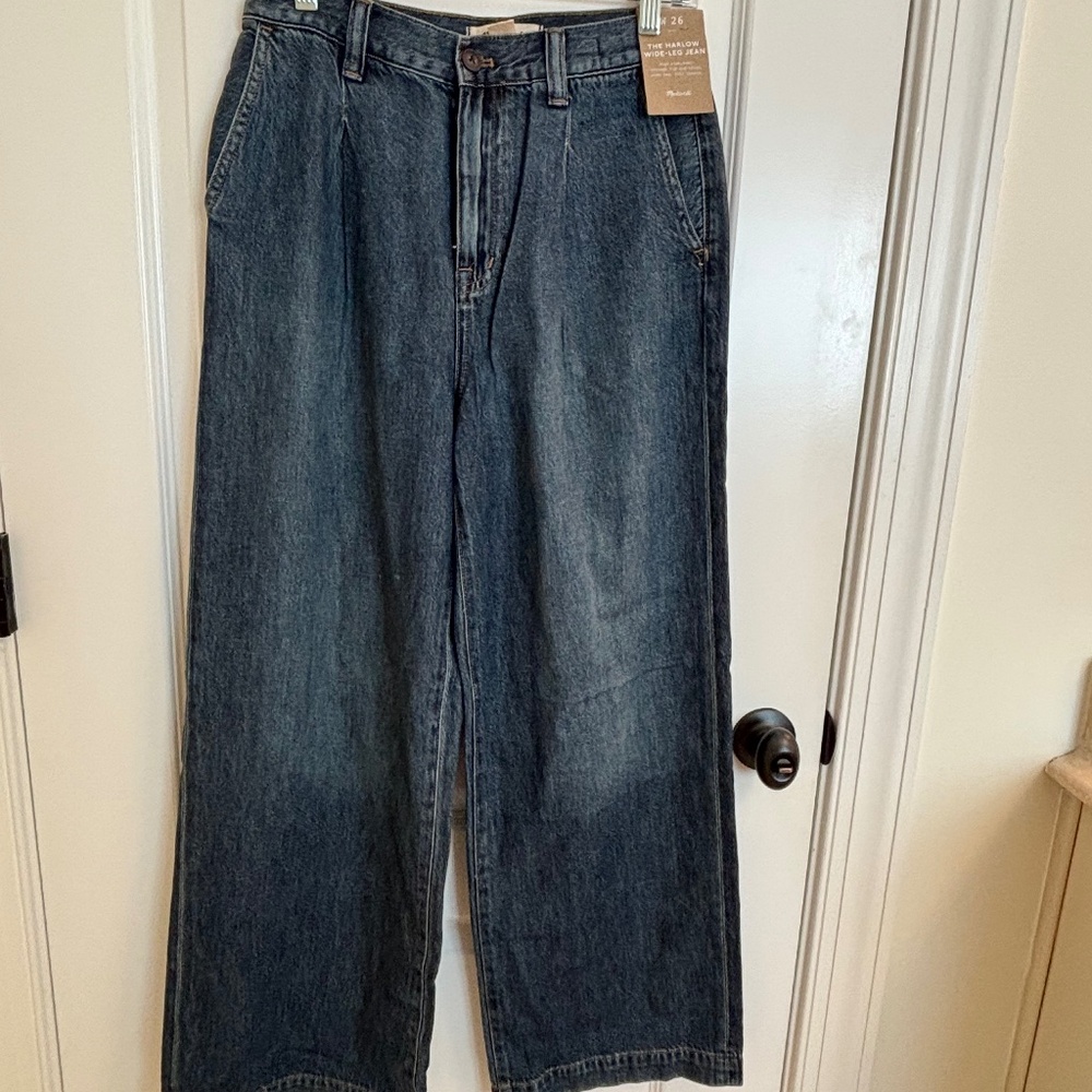 Madewell Harlow Wide Leg Jean 26 NWT
